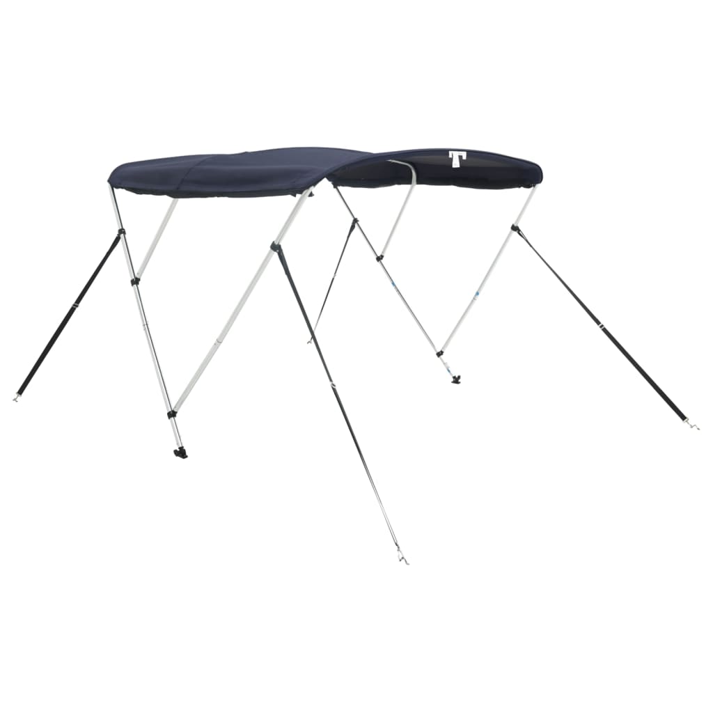 3-Bow Bimini-Top Mit Mesh-Seitenteilen Blau Und Schwarz