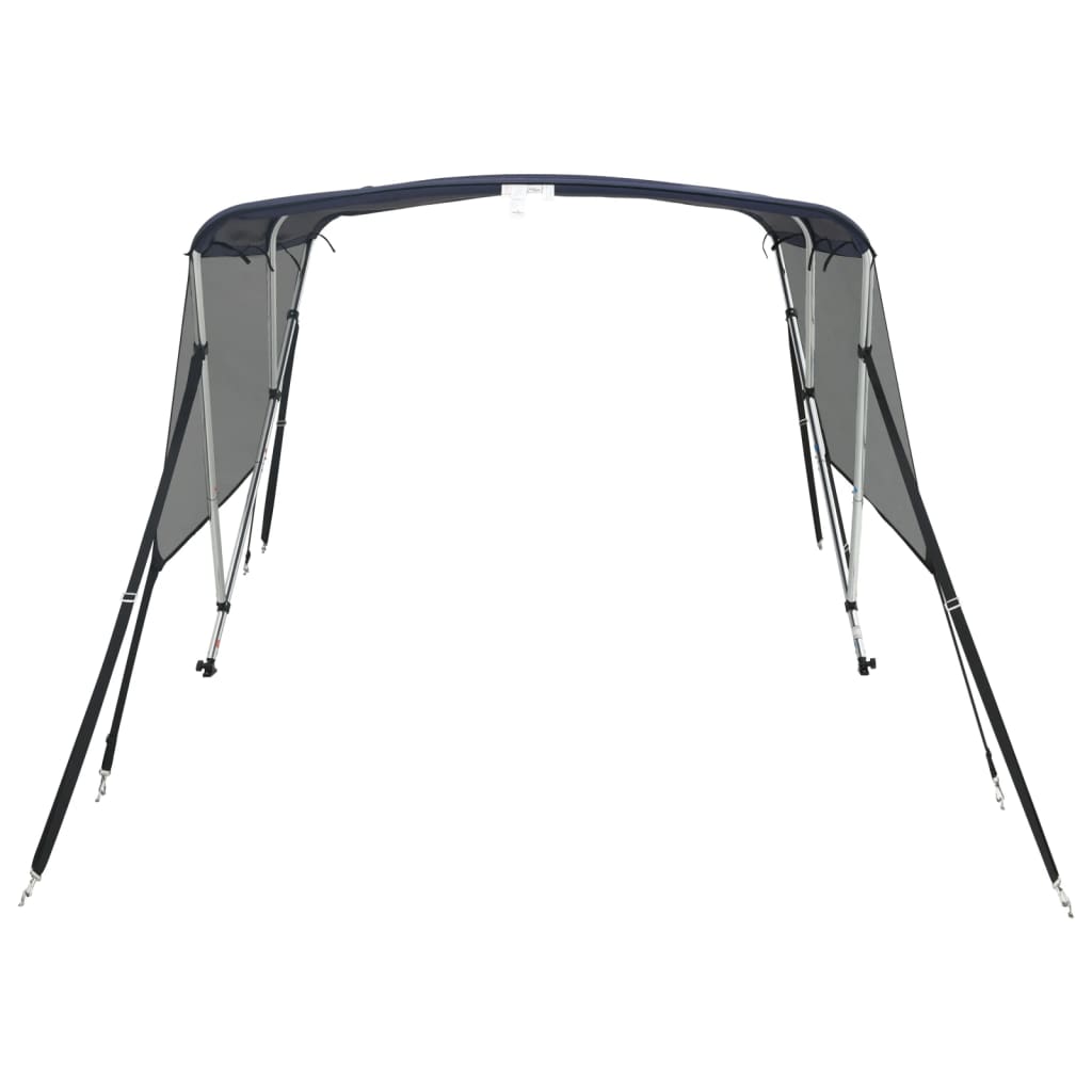 3-Bow Bimini-Top Mit Mesh-Seitenteilen Blau Und Schwarz