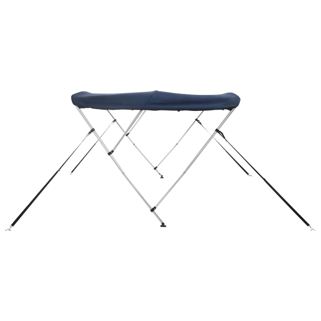 3-Bow Bimini-Top Mit Mesh-Seitenteilen Blau Und Schwarz