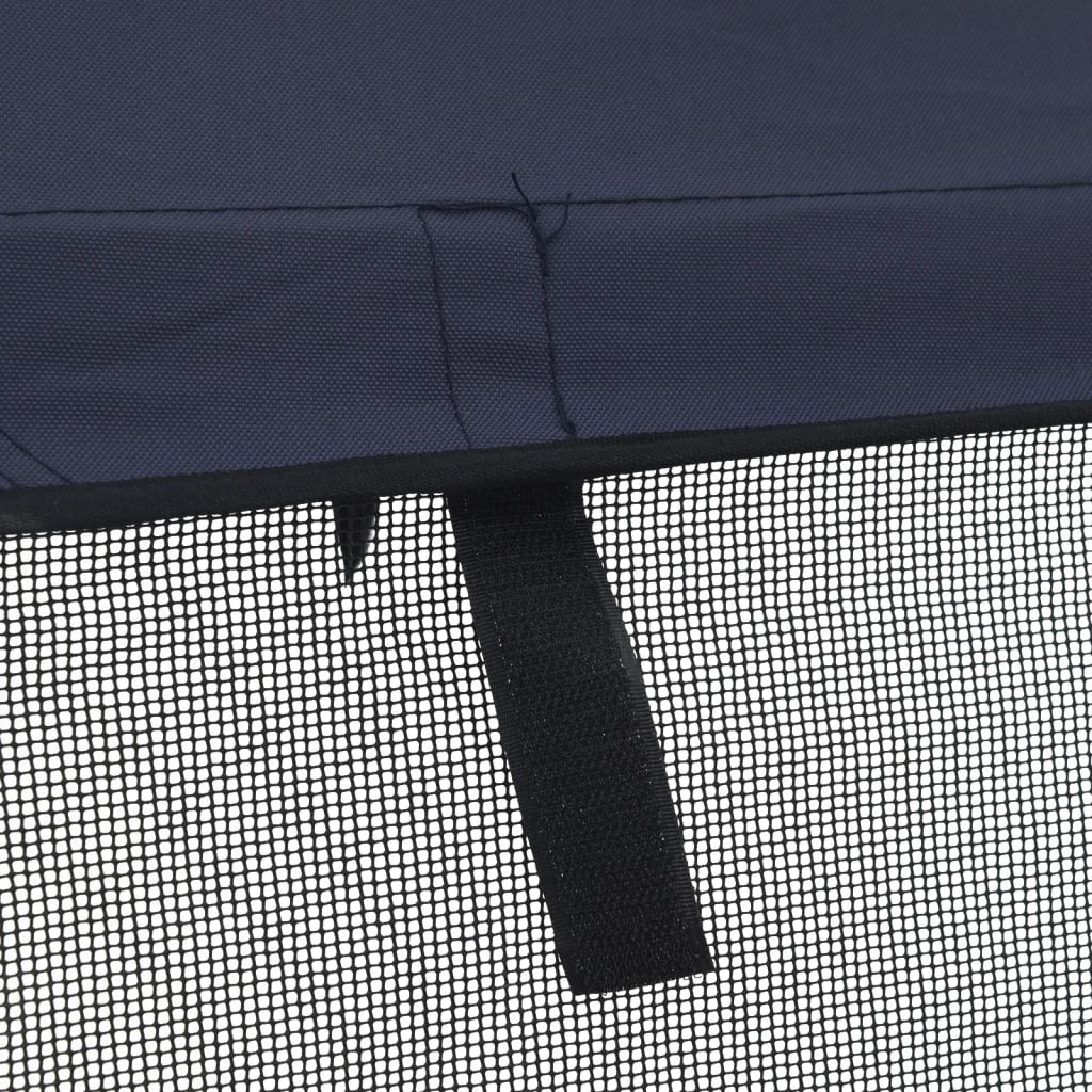 3-Bow Bimini-Top Mit Mesh-Seitenteilen Blau Und Schwarz