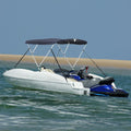 3-Bow Bimini-Top Mit Mesh-Seitenteilen Blau Und Schwarz
