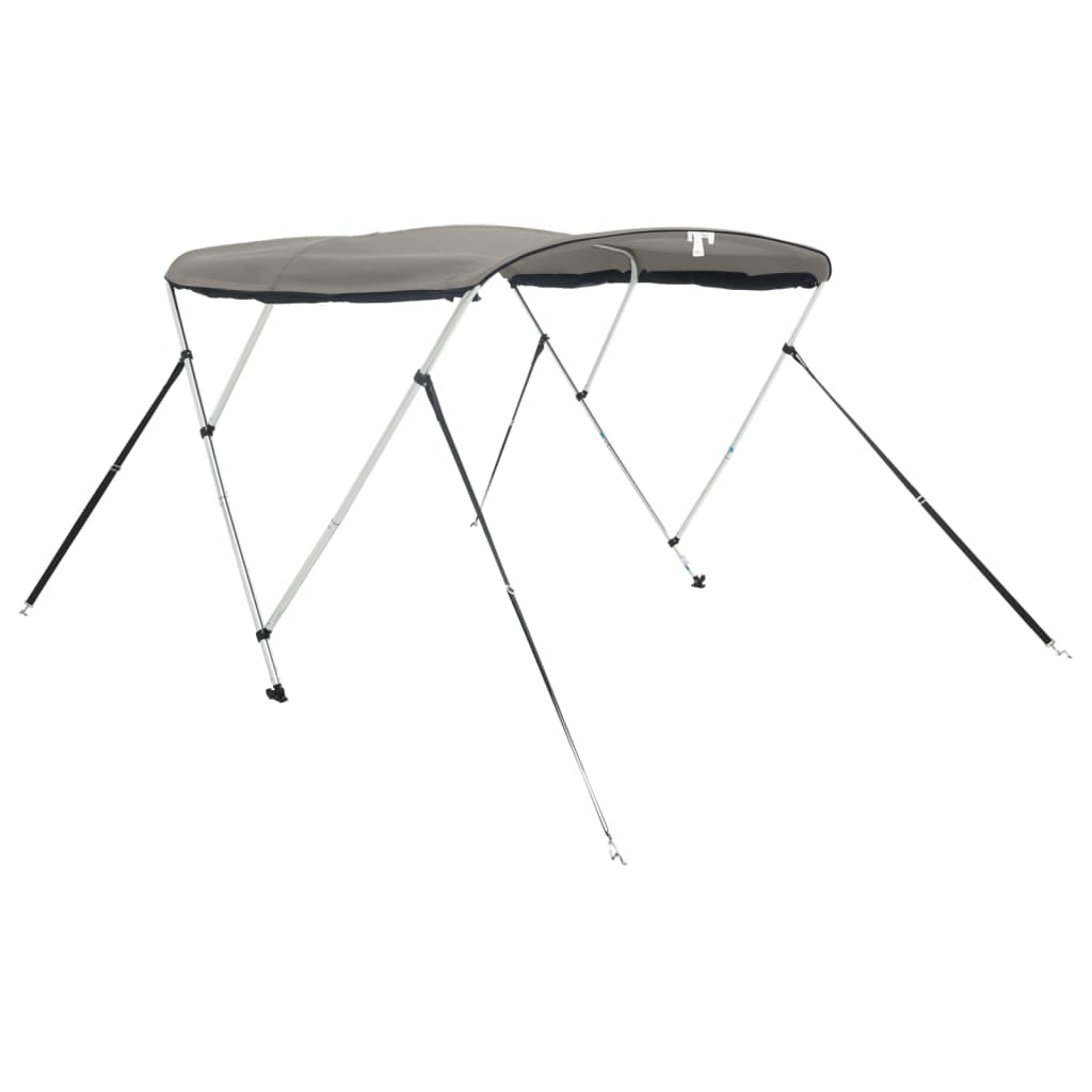 3-Bow Bimini-Top Mit Mesh-Seitenteilen Anthrazit Und Schwarz