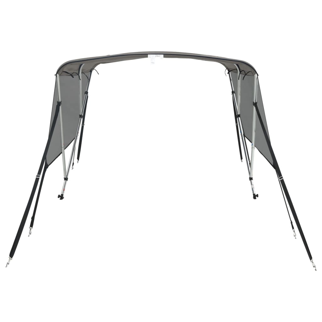 3-Bow Bimini-Top Mit Mesh-Seitenteilen Anthrazit Und Schwarz