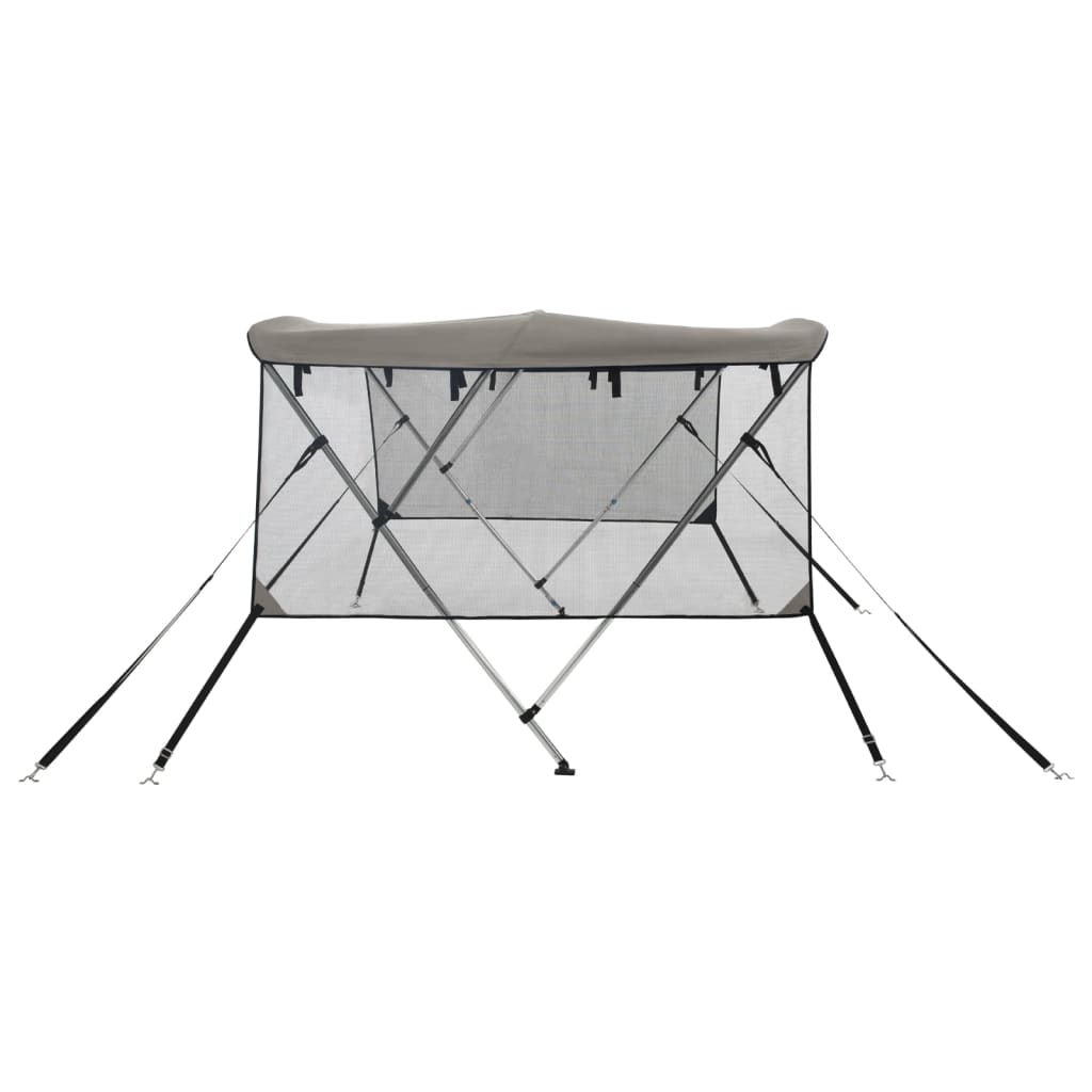 3-Bow Bimini-Top Mit Mesh-Seitenteilen Anthrazit Und Schwarz