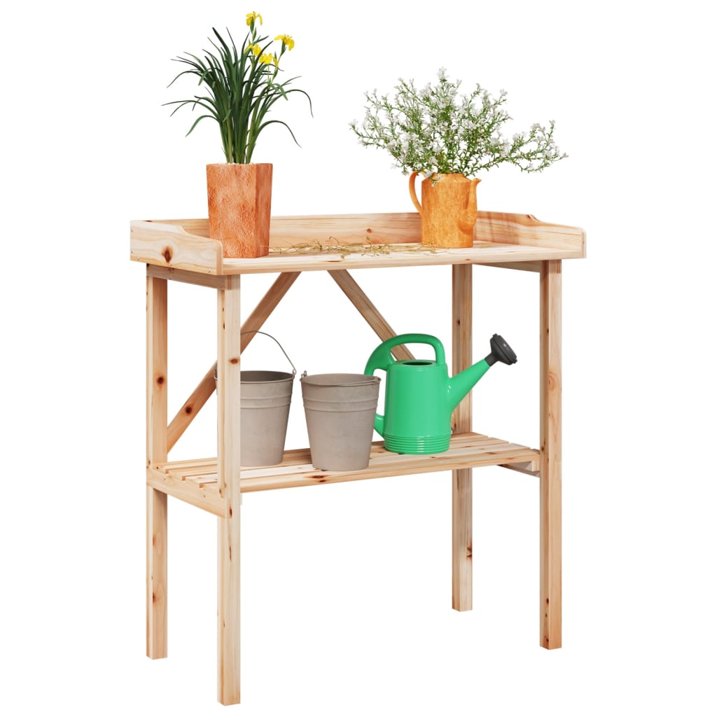 Pflanztisch Mit Ablage 78X38X82,5 Cm Massivholz Tanne