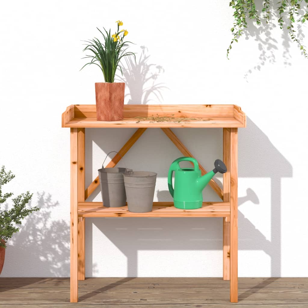 Pflanztisch Mit Ablage 78X38X82,5 Cm Massivholz Tanne