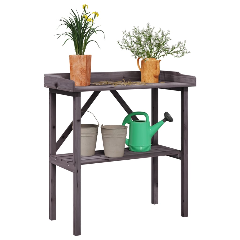 Pflanztisch Mit Ablage 78X38X82,5 Cm Massivholz Tanne