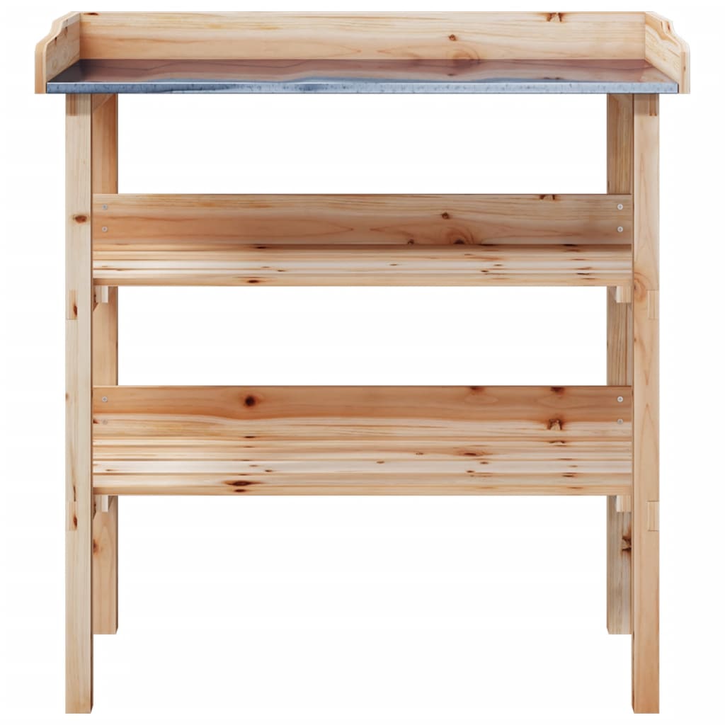 Pflanztisch Mit Ablagen 78X38X82,5 Cm Massivholz Tanne