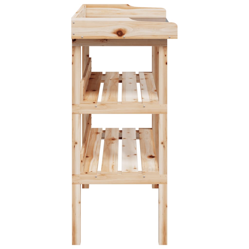 Pflanztisch Mit Ablagen 78X38X82,5 Cm Massivholz Tanne