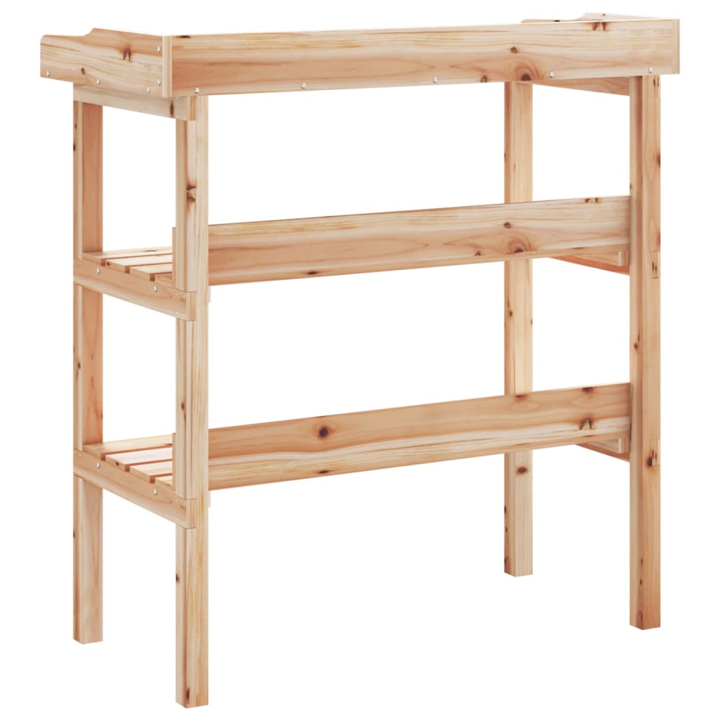 Pflanztisch Mit Ablagen 78X38X82,5 Cm Massivholz Tanne