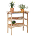 Pflanztisch Mit Ablagen 78X38X82,5 Cm Massivholz Tanne
