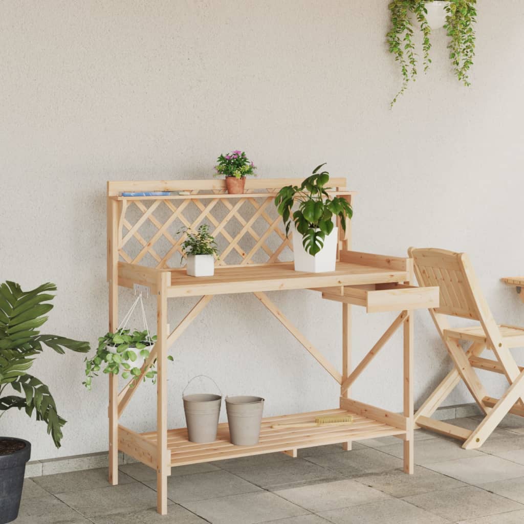 Pflanztisch Mit Rankgitter Massivholz Tanne