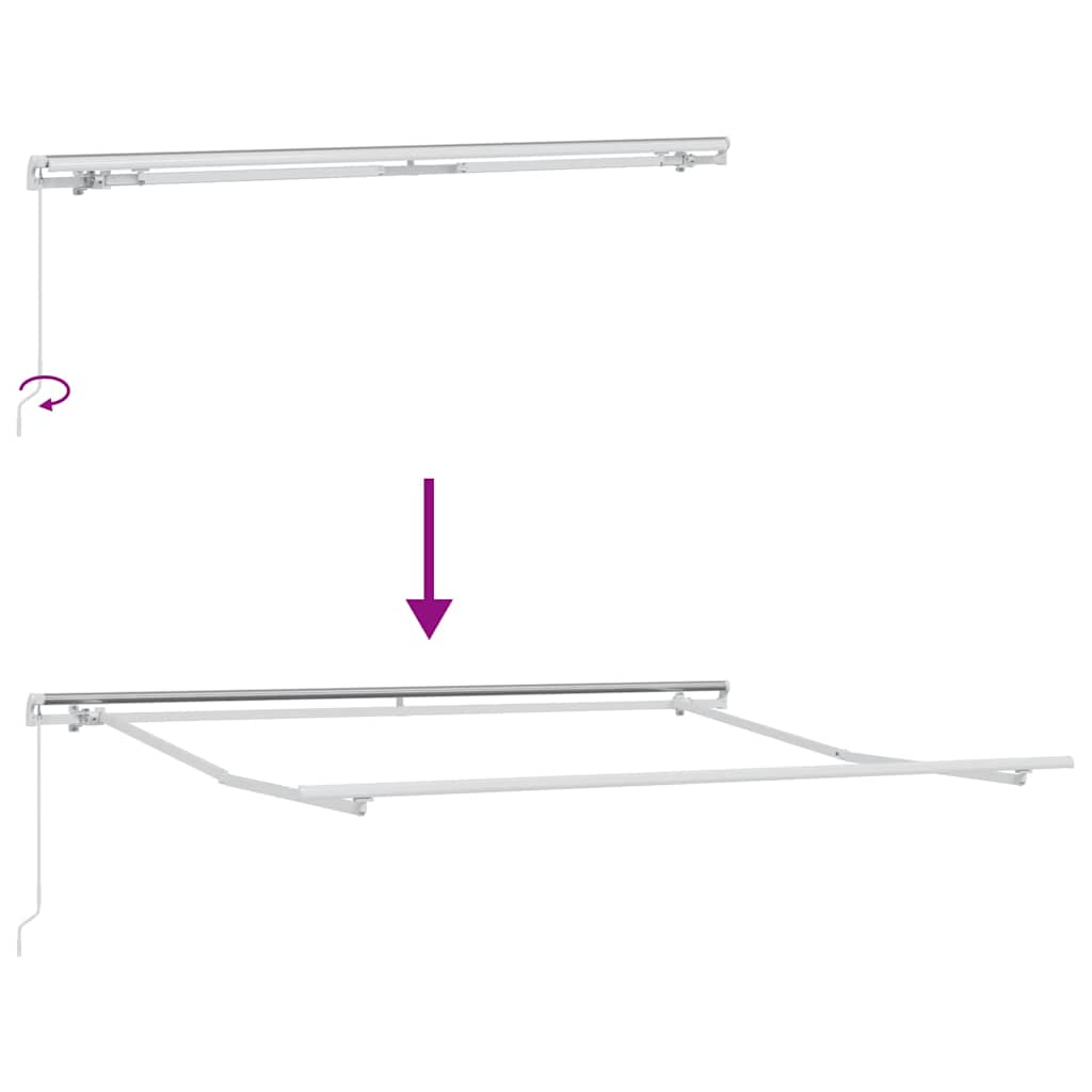 Markise Manuell Weinrot 300X250 Cm