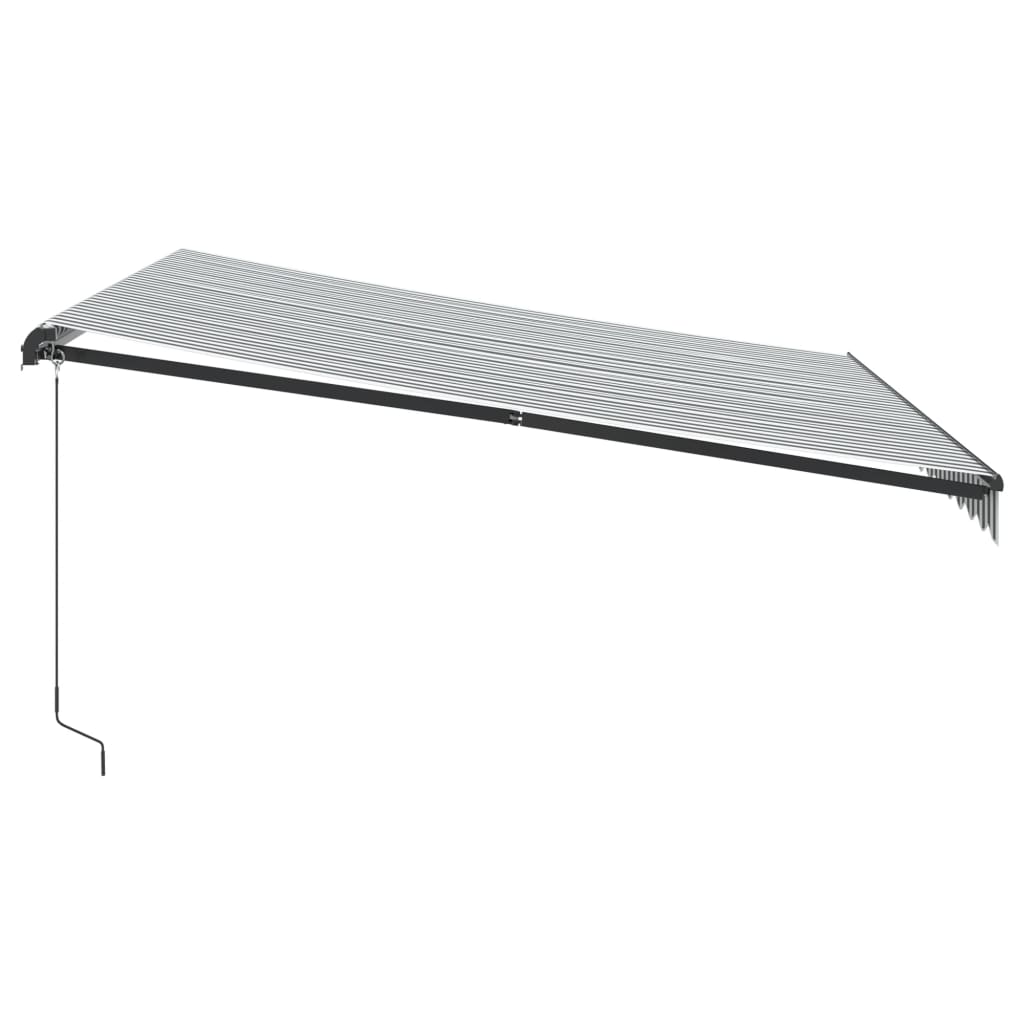 Markise Manuell Mit Leds Anthrazit & Weiß Anthrazit Und Weiß