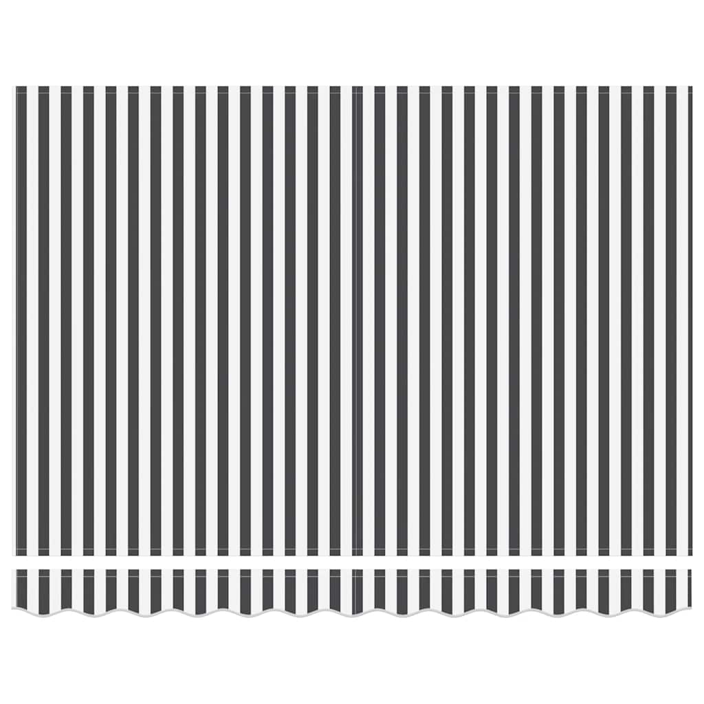 Markise Manuell Anthrazit & Weiß 300X250 Cm Grau