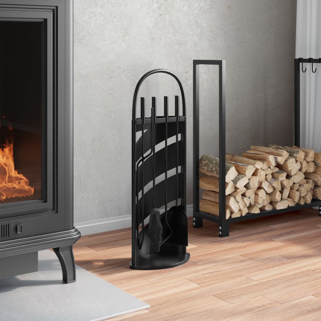 5-Teiliges Kaminbesteck-Set 23 X 15 X 66 Cm Stahl