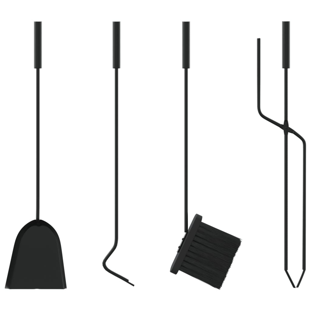 5-Teiliges Kaminbesteck-Set 23 X 15 X 66 Cm Stahl