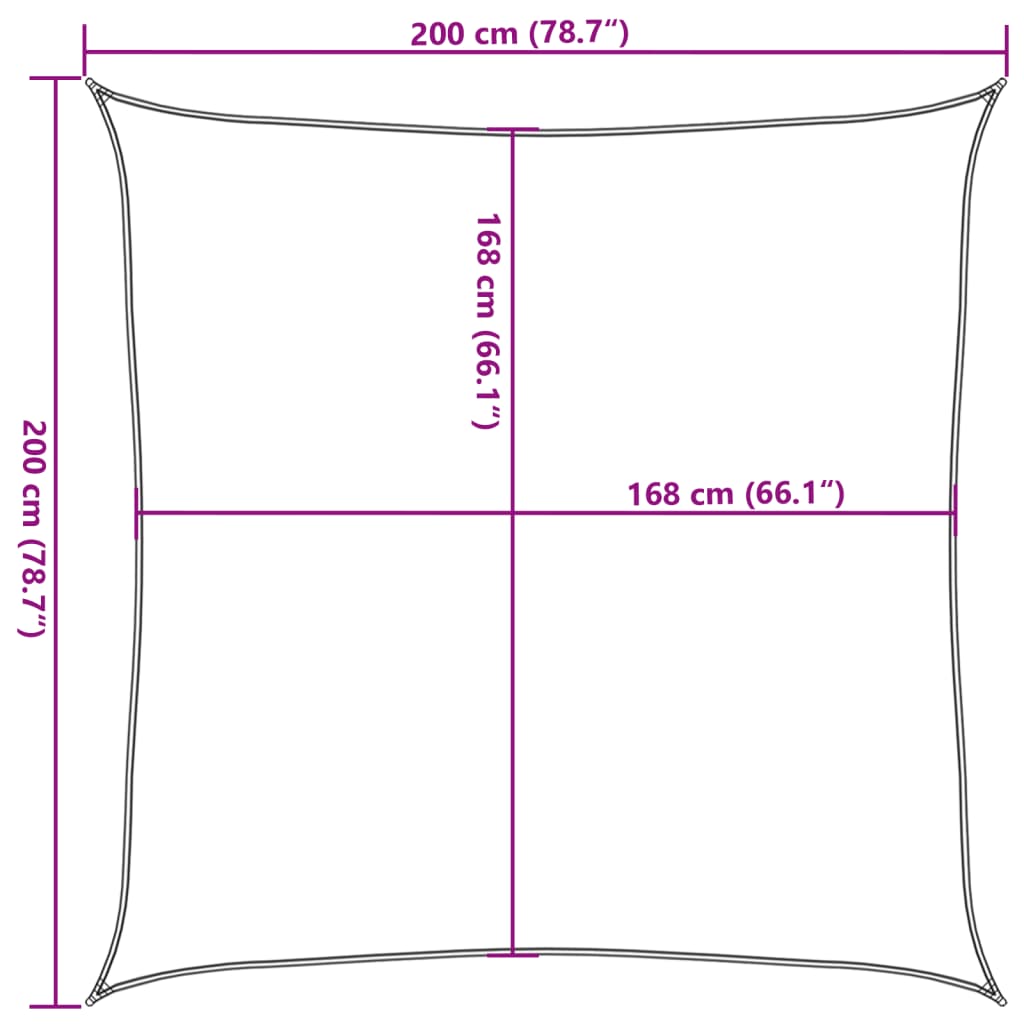 Sonnensegel 100% Polyester Oxford Sandfarbe