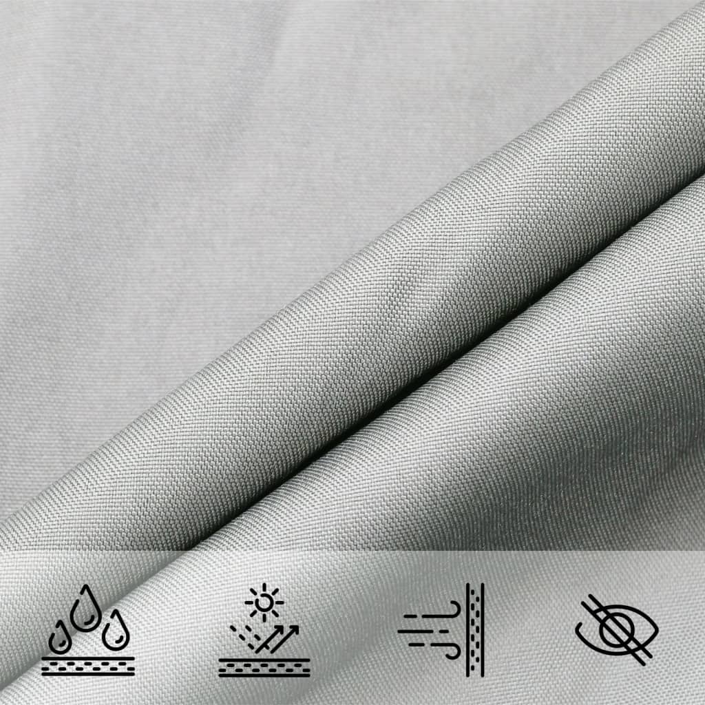 Sonnensegel 4X4X5,8 M 100% Polyester Oxford Hellgrau