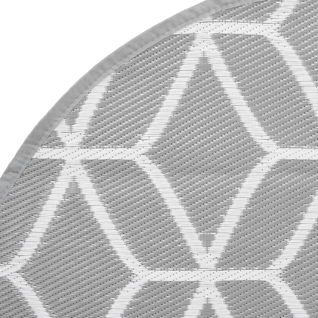 Outdoor-Teppich Arakil Grau Ø120 Cm Pp Grau Und Weiß