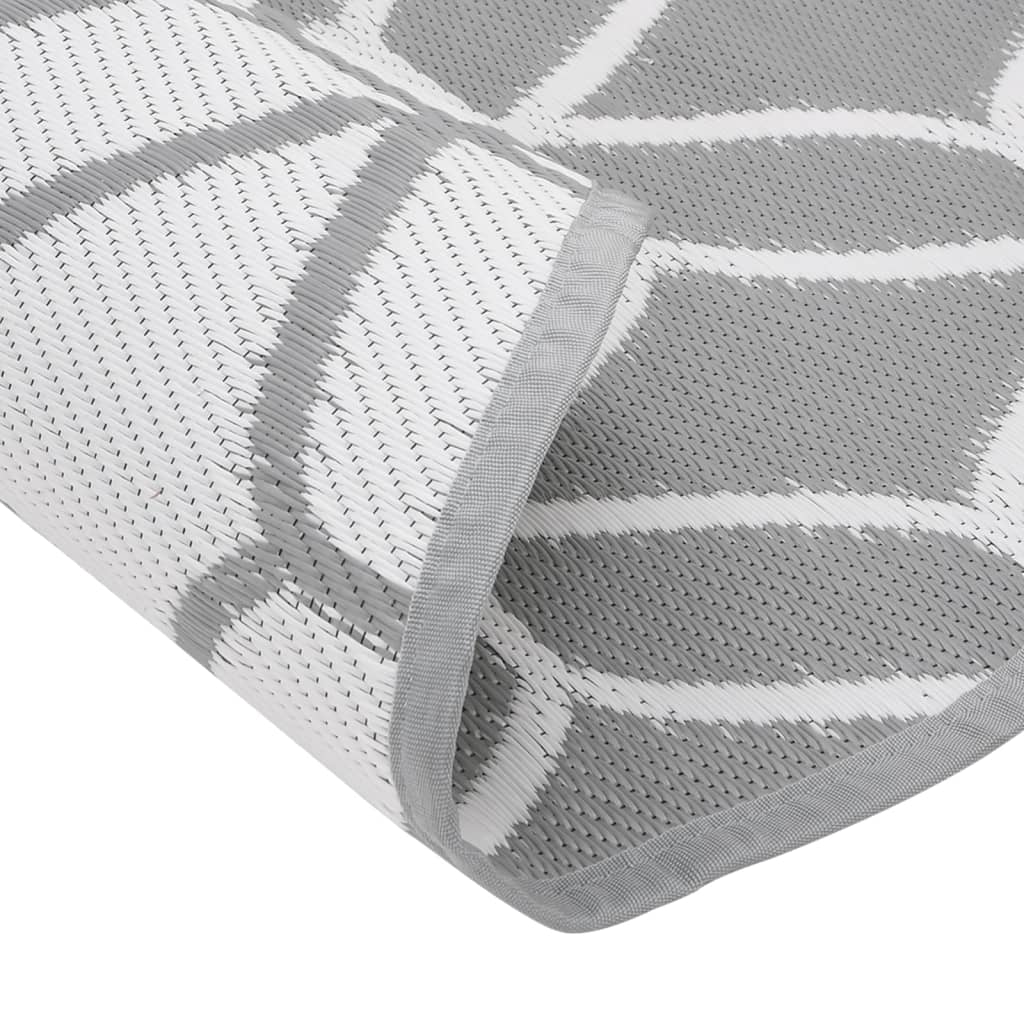 Outdoor-Teppich Arakil Grau Ø120 Cm Pp Grau Und Weiß