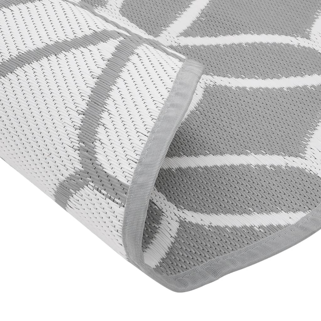 Outdoor-Teppich Arakil Grau Ø160 Cm Pp Grau Und Weiß