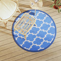 Outdoor-Teppich Arakil Ø120 Cm Pp Blau
