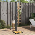 Gartendusche 50X55X224 Cm Poly Rattan Und Akazienholz