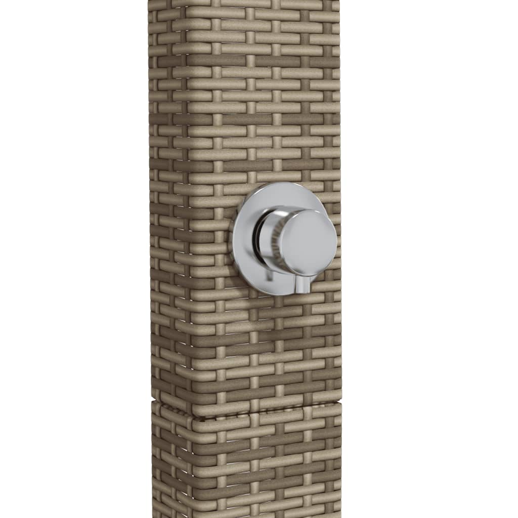 Gartendusche 50X55X224 Cm Poly Rattan Und Akazienholz
