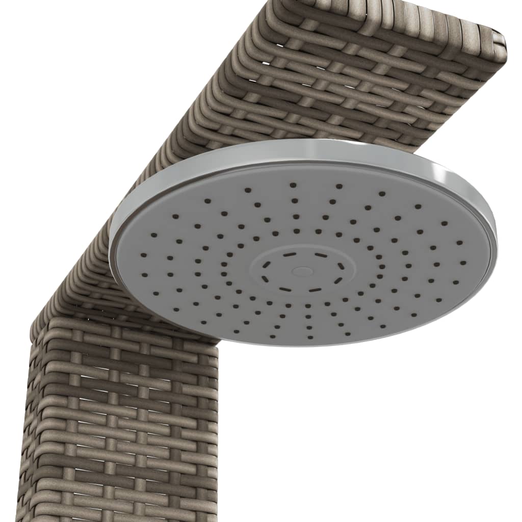 Gartendusche 50X55X224 Cm Poly Rattan Und Akazienholz