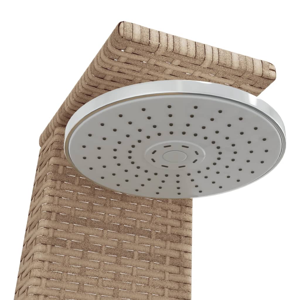 Gartendusche 55X60X224 Cm Poly Rattan Und Akazienholz