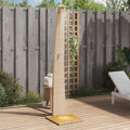 Gartendusche 55X60X224 Cm Poly Rattan Und Akazienholz