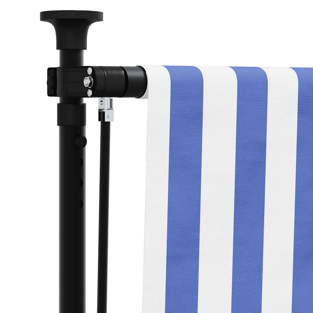Außenrollo Und Weiß Stoff Und Stahl Blau