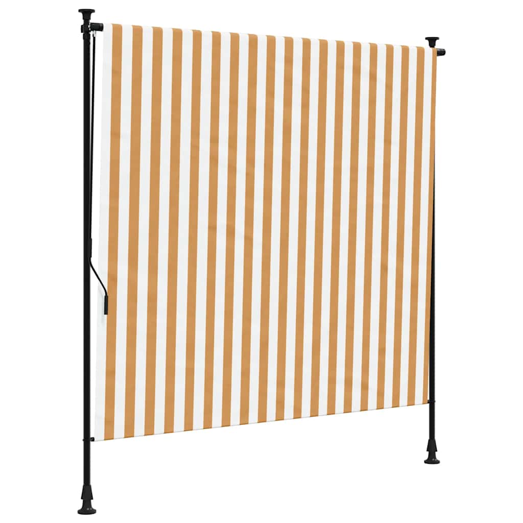 Außenrollo Und Weiß Stoff Und Stahl Orange