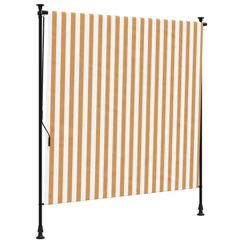 Außenrollo Und Weiß Stoff Und Stahl Orange
