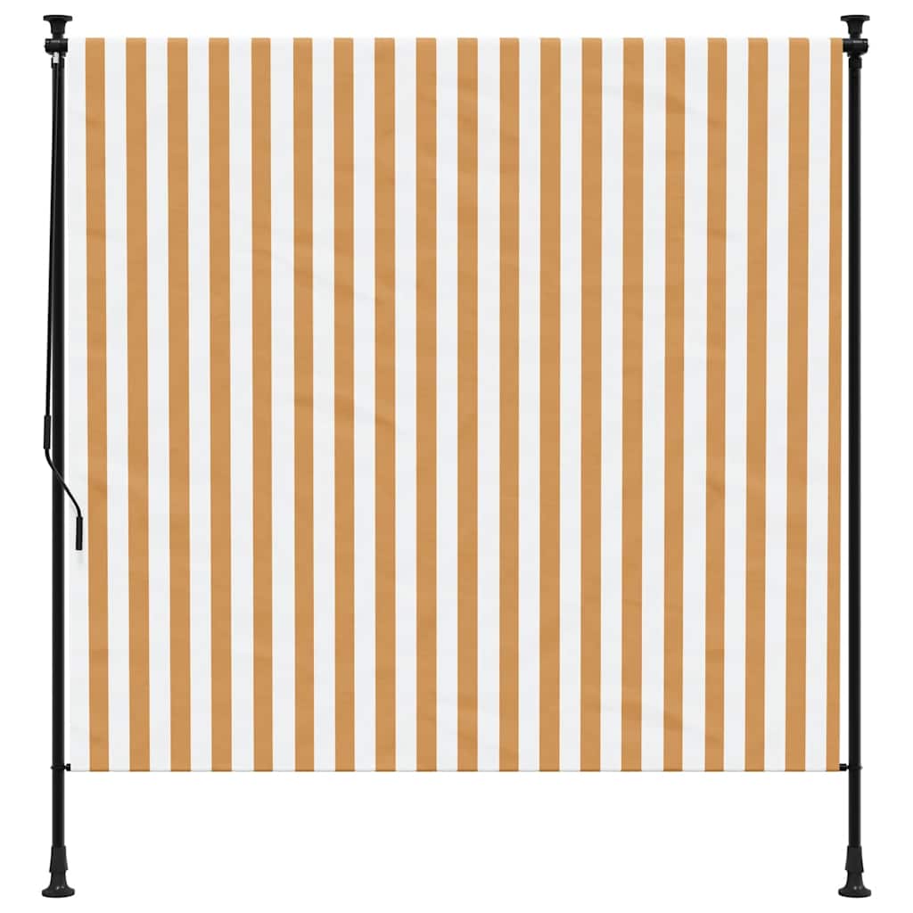 Außenrollo Und Weiß Stoff Und Stahl Orange