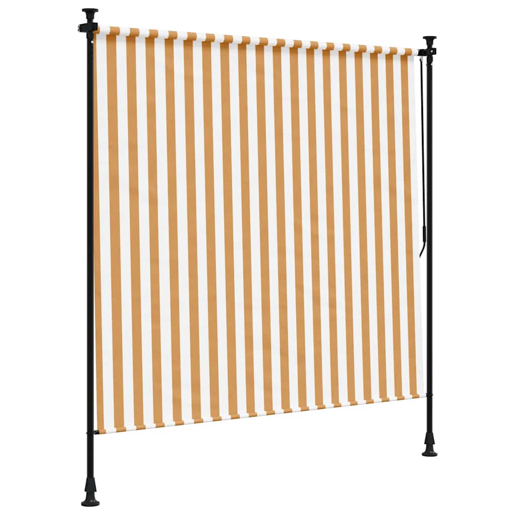 Außenrollo Und Weiß Stoff Und Stahl Orange