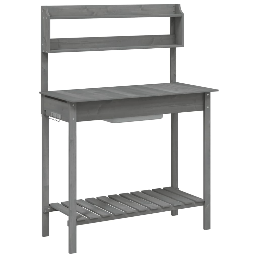 Pflanztisch Mit Waschbecken 147,5X44X139,5 Cm Massivholz Tanne
