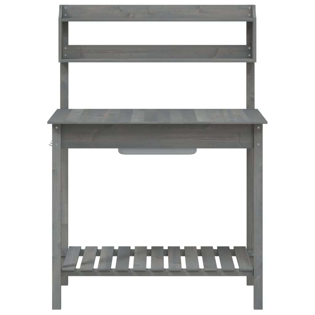 Pflanztisch Mit Waschbecken 147,5X44X139,5 Cm Massivholz Tanne