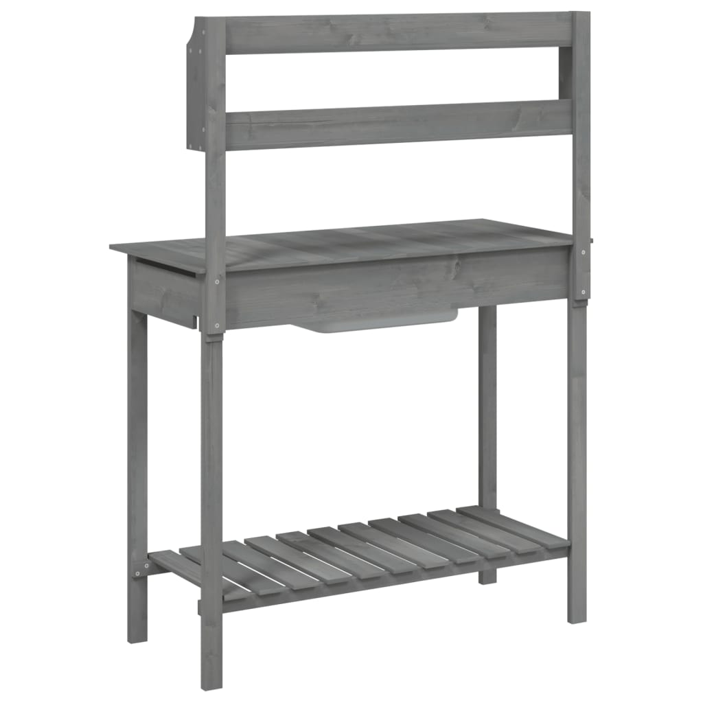 Pflanztisch Mit Waschbecken 147,5X44X139,5 Cm Massivholz Tanne