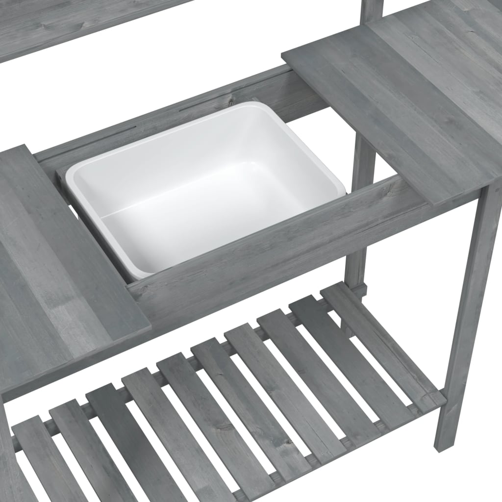 Pflanztisch Mit Waschbecken 147,5X44X139,5 Cm Massivholz Tanne
