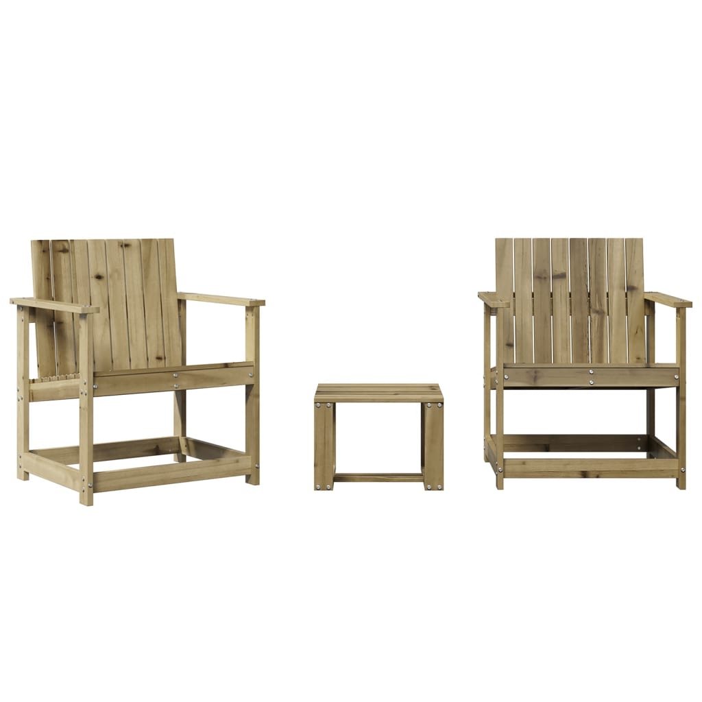 3-Tlg. Garten-Lounge-Set Kiefernholz Imprägniert