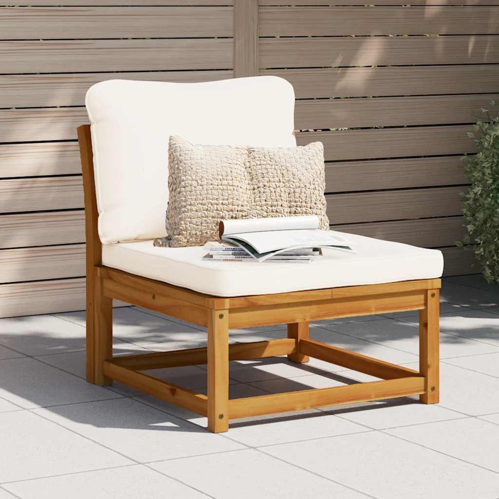 2-Tlg. Garten-Lounge-Set Mit Kissen Massivholz Akazie