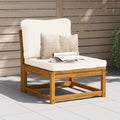 2-Tlg. Garten-Lounge-Set Mit Kissen Massivholz Akazie