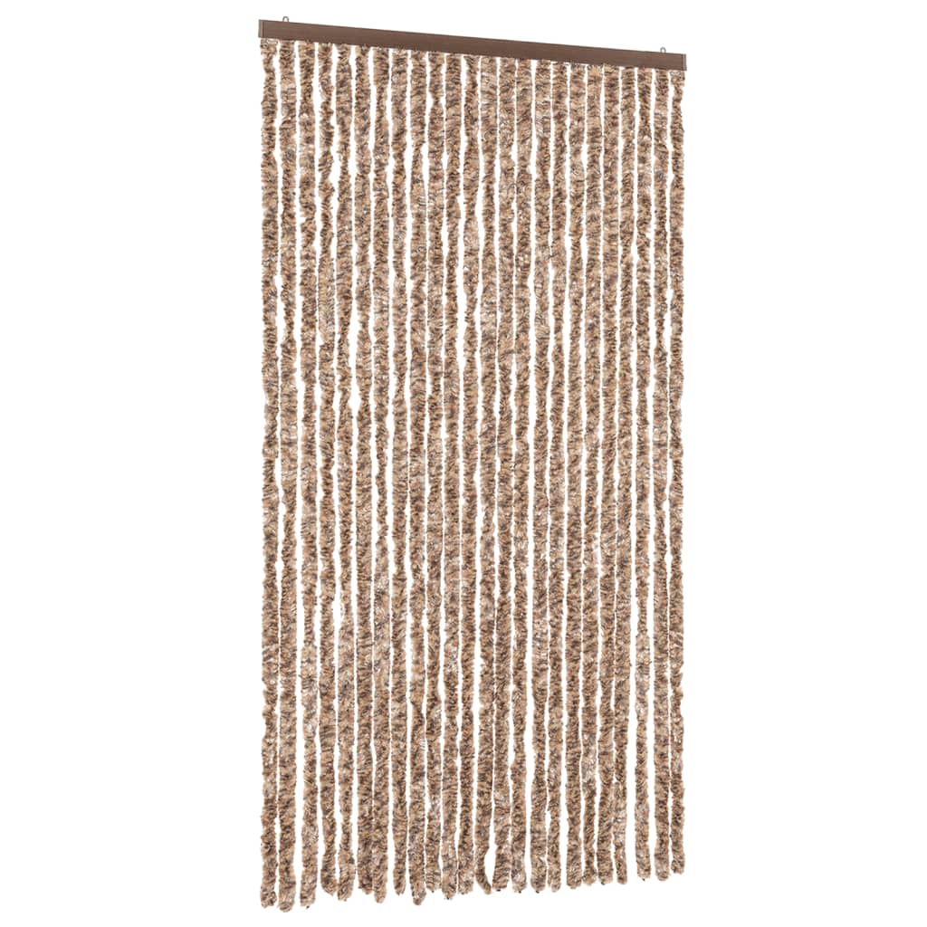 Fliegenvorhang Chenille Beige Und Dunkelbraun