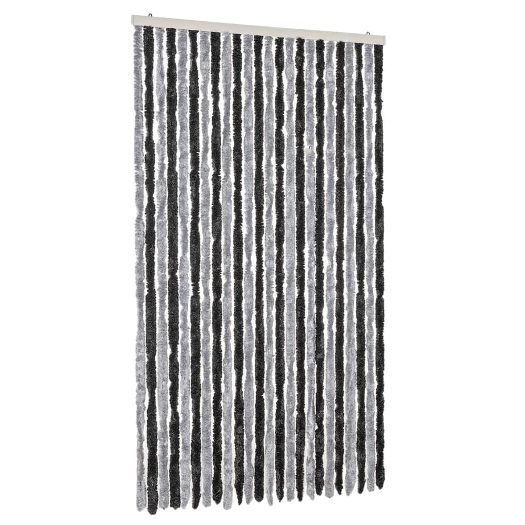 Fliegenvorhang Chenille Grau Und Schwarz