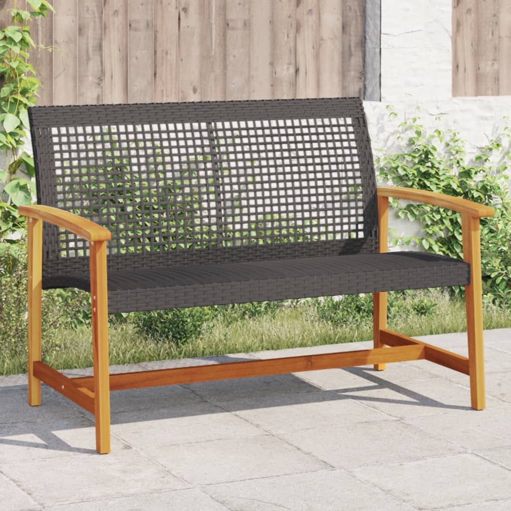 5-Tlg. Garten-Lounge-Set Poly Rattan Und Akazienholz