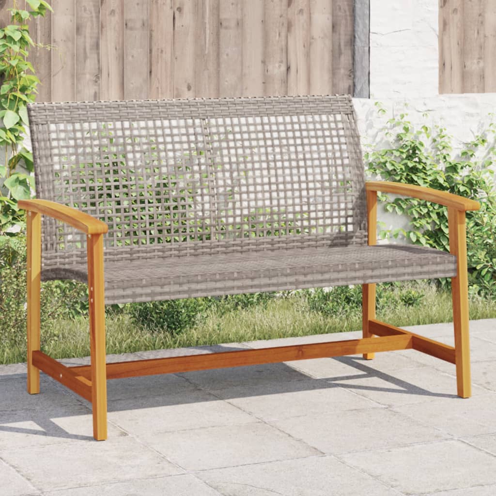 5-Tlg. Garten-Lounge-Set Poly Rattan Und Akazienholz