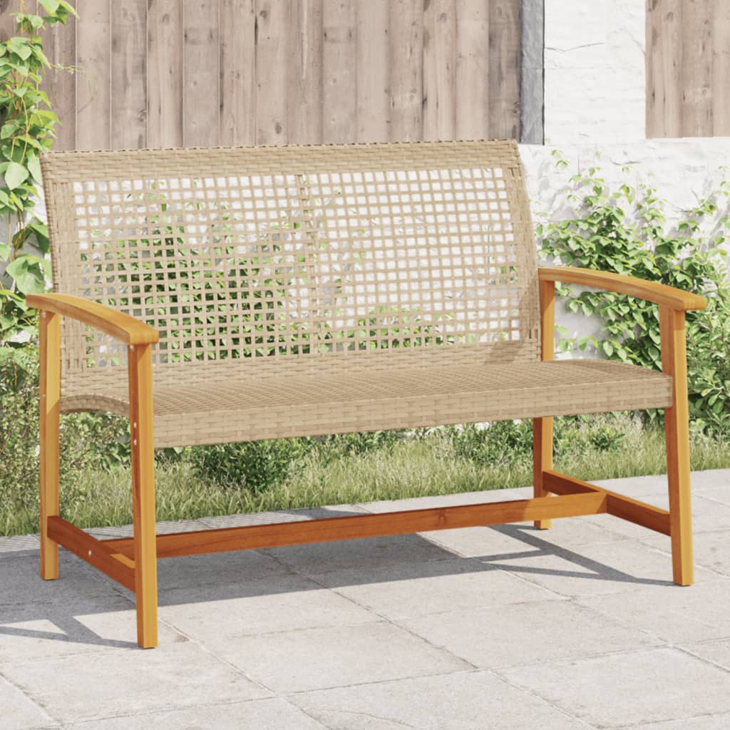 5-Tlg. Garten-Lounge-Set Poly Rattan Und Akazienholz