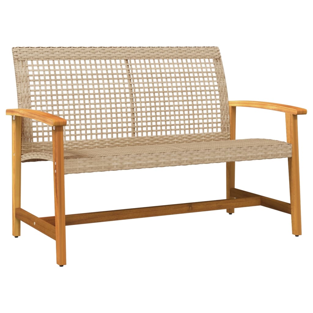 5-Tlg. Garten-Lounge-Set Poly Rattan Und Akazienholz